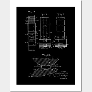 Manufacture for labels for bottles Vintage Patent Hand Drawing Posters and Art